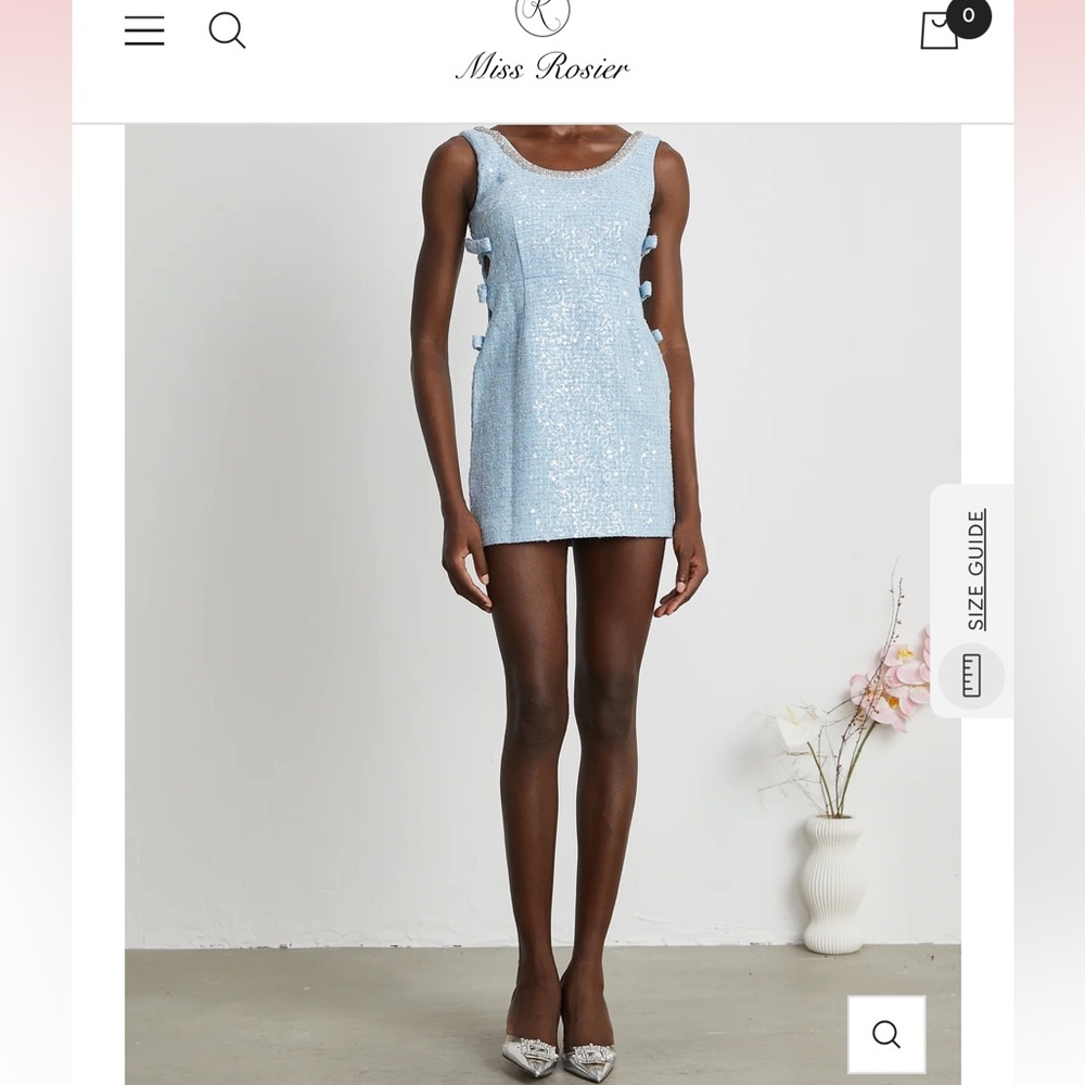 Miss Rosier Sparkling Light Blue Mini Dress